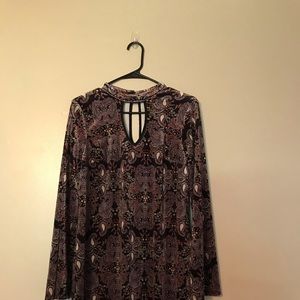 Xhilaration Paisley Velvet Dress